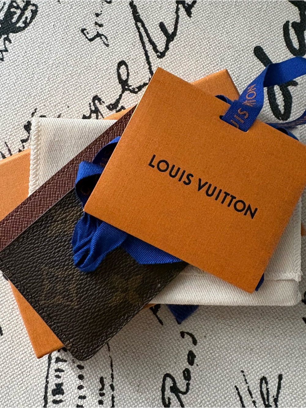 Louis Vuitton Monogram Cardholder with Gift Tag Dust Bag and Box